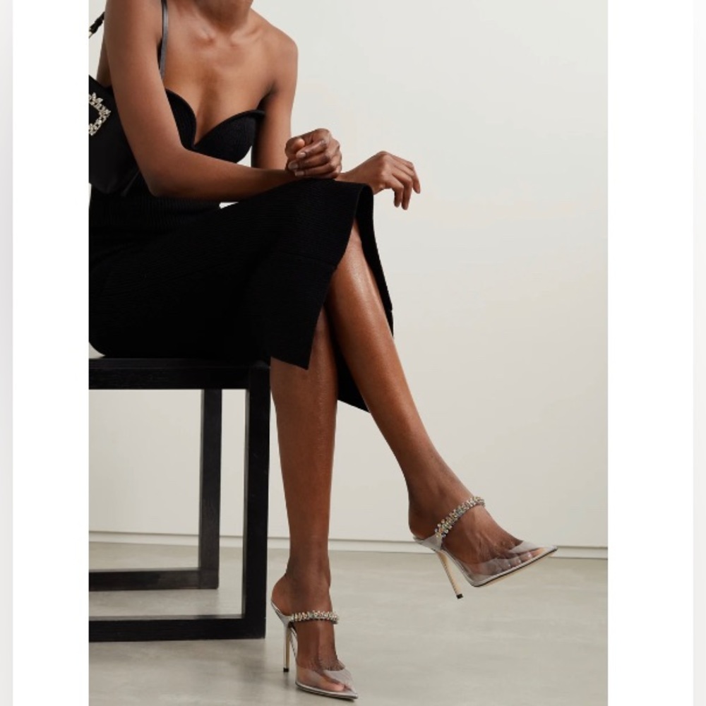 Jimmy Choo‎ Bing 100 Embellished PVC shoes - Picture 3 of 10